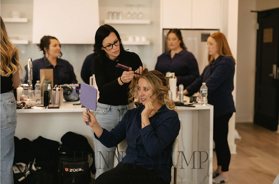 REFeyeANCE Makeup & Hair getting everyone ready for wedding makeup & hair @ Hotel Covington