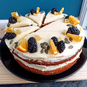 Carrot cake £3 per slice
Allergens: gluten, milk, egg.
Also contains raisins & pineapple