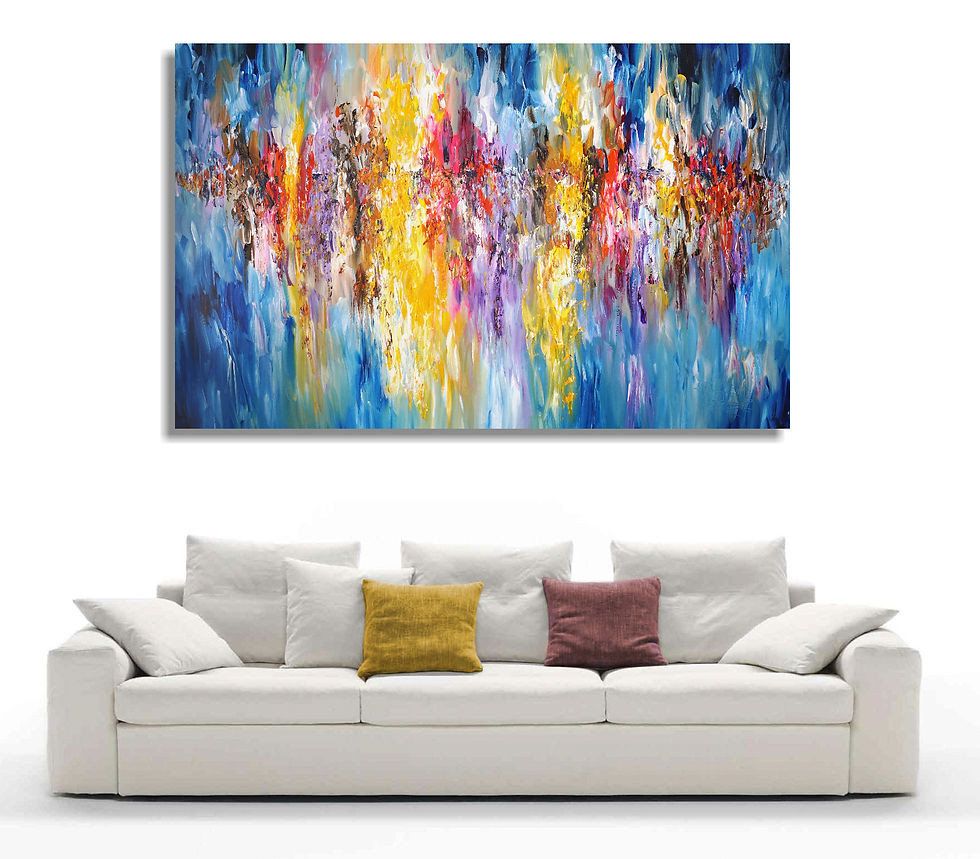 Thumbnail: Seaside Rendezvous XXXL 1 painting in situ