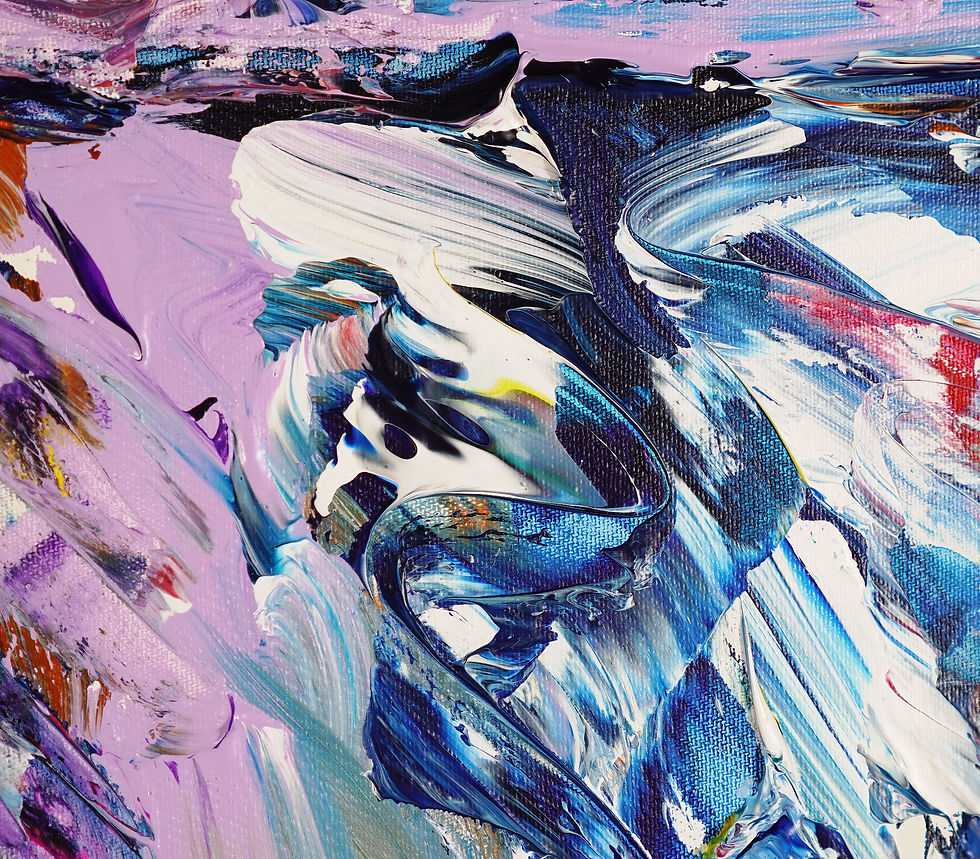 Thumbnail: Detail of the vibrant semi abstract seascape painting
