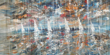 large maritime canvas wall art, unique Sailing Artwork in the shop of the artist Peter Nottrott