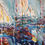 Thumbnail: Detail of the sail artwork Summer Sailing Regatta M 2, canvas wall art for sale