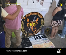 Quitilipi: secuestraron cocaína, detuvieron a una mujer y un hombre 