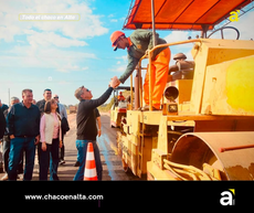 Las Breñas: El Gobernador Zdero superviso el avance de obras en la Ruta Provincial N°6