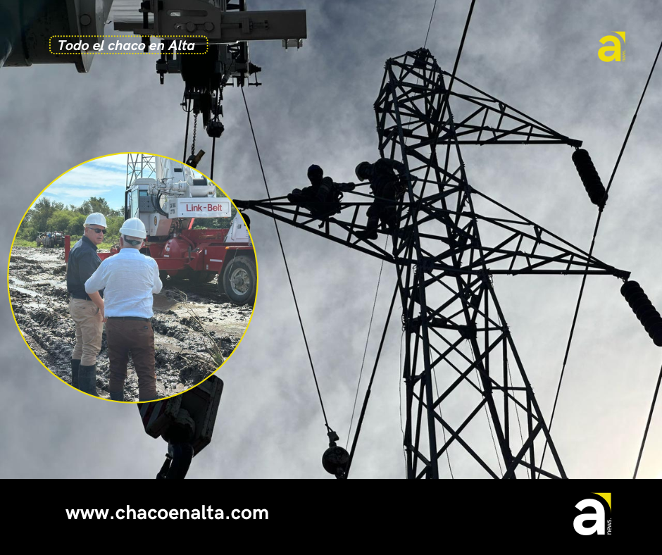 Tormenta y reconstrucción: avanzan las obras para reparar la línea eléctrica dañada en Colonia Popular