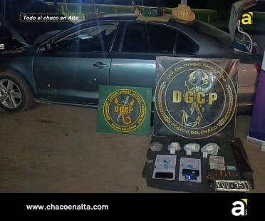 Tres Isletas: Operativo antidrogas secuestró casi medio kilo de cocaína y un arma de fuego