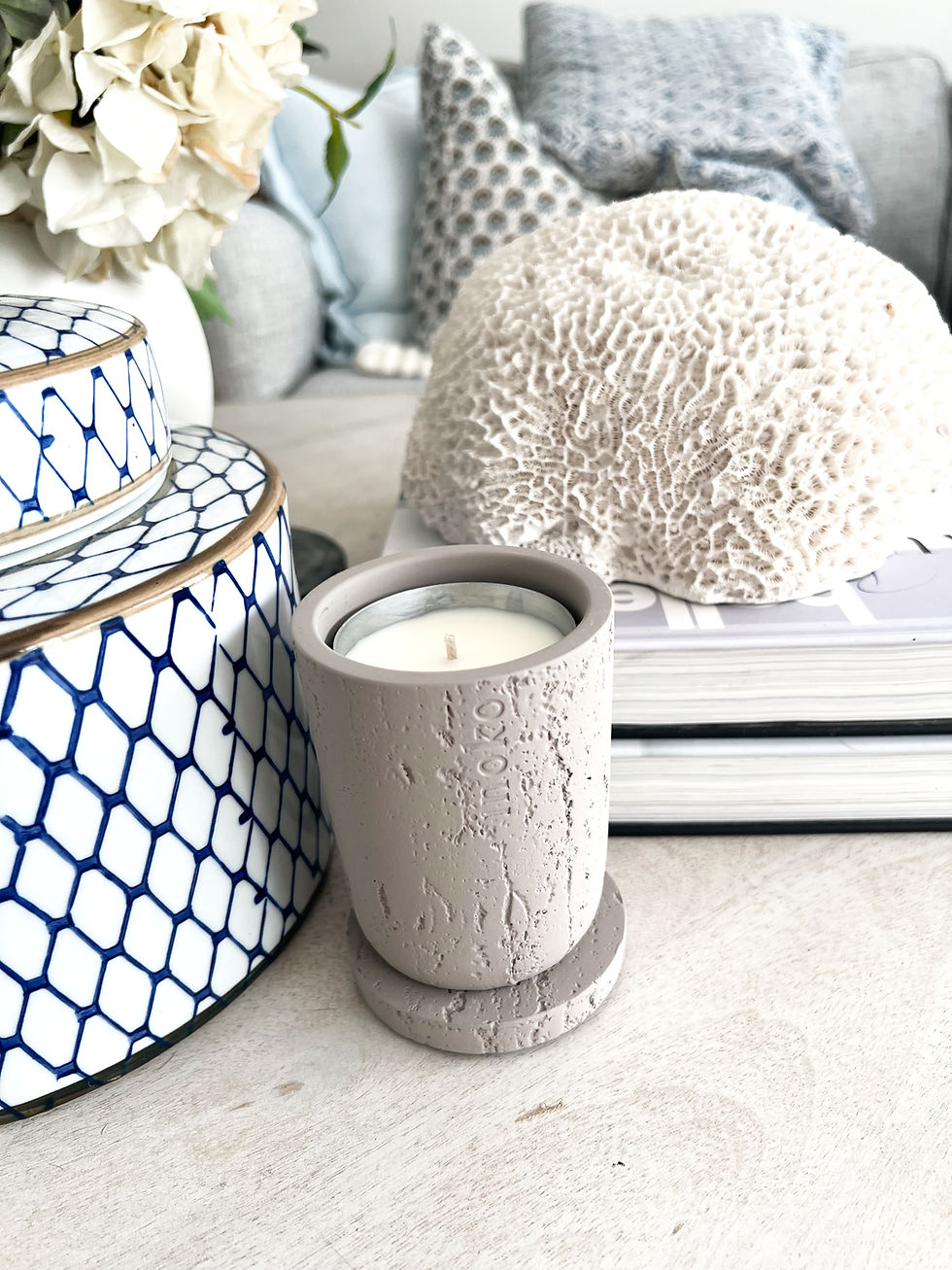 Thumbnail: SMALL CONCRETE CANDLE VESSEL