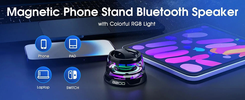 Thumbnail: Mini Travel Stereo Speaker Outdoor Magnetic Bluetooth Speaker Wireless Portable 