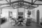 Domestic painting and decorating work inside living room interior black and white