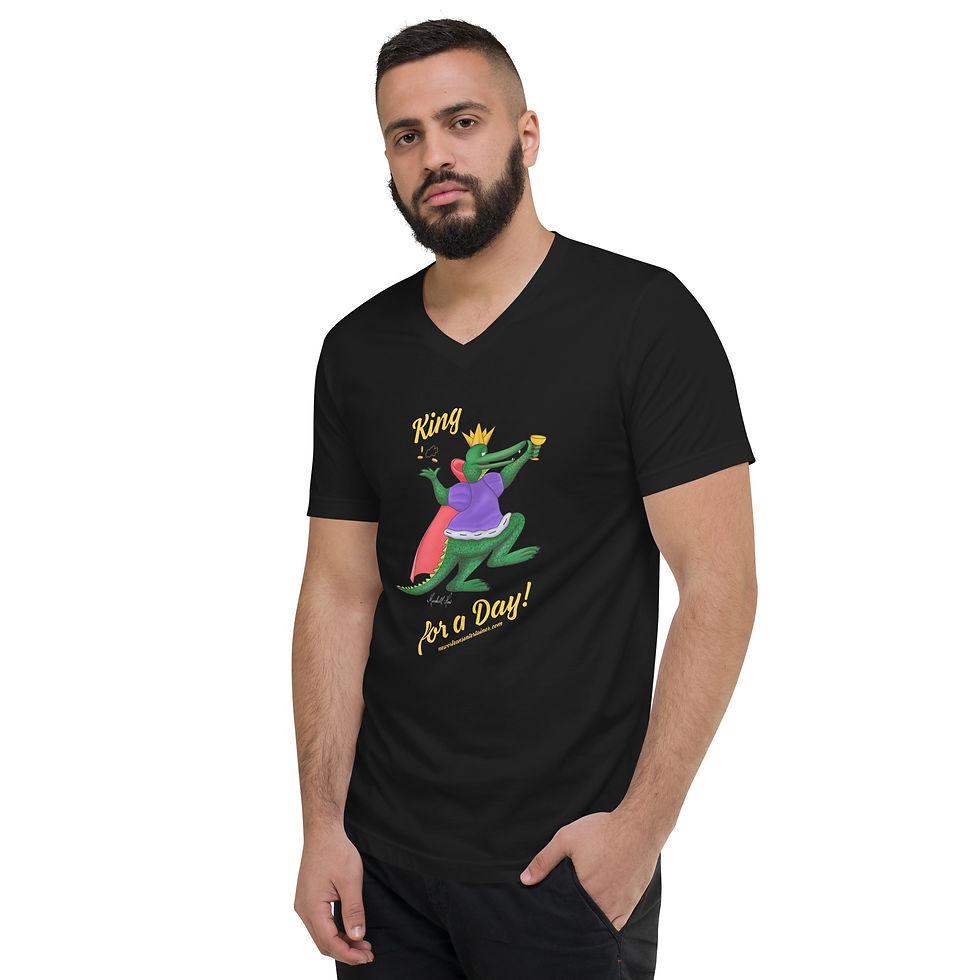 Thumbnail: Gator Gras King V-Neck T-Shirt