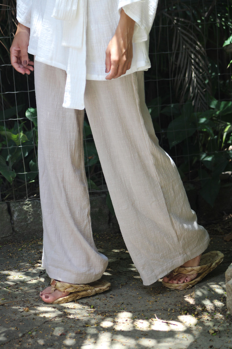 Miniatura: Calça pantalona algodão