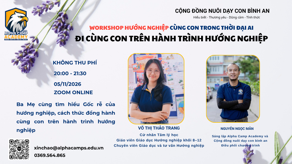 ĐI CÙNG CON TRÊN HÀNH TRÌNH HƯỚNG NGHIỆP: BA MẸ NÊN BẮT ĐẦU TỪ ĐÂU?