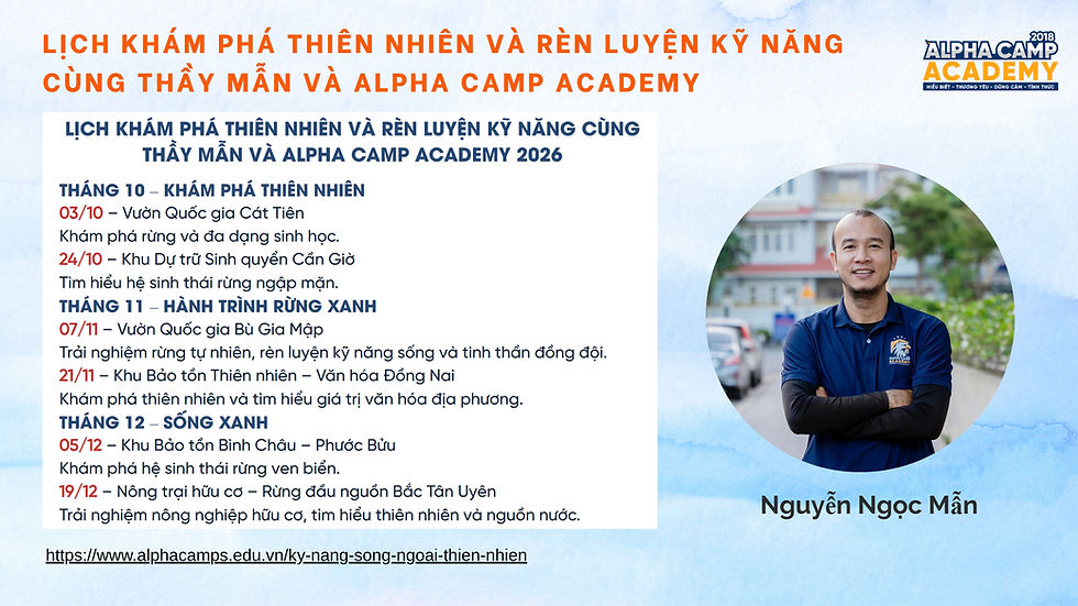 ĐI TRẢI NGHIỆM CÙNG THẦY MẪN