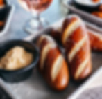 tasty pretzels and cider