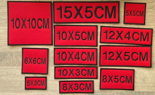 Red &; Black Name Tapes Various Sizes SEW ON