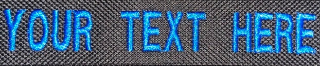 Text Keyring- Electric Blue