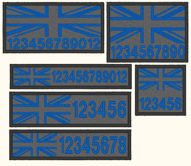 Thumbnail: Grey Union Flag ID Name Tape Various Sizes