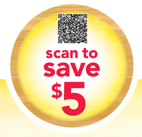 Integrated QR code that targets and clips coupons for Wegmans Customers