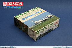 Box of a Dragon Wings Pan Am 747 model in 1:400 scale