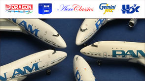 Pan Am 747 airplane models in 1:400 scale.