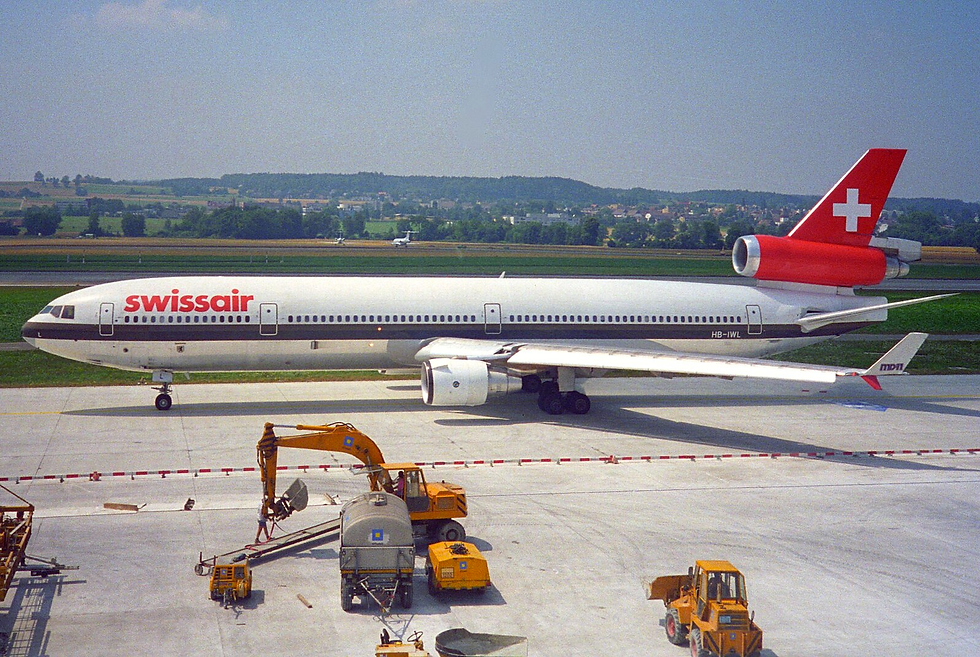 Swissair MD-11 at Zurich Kloten airport