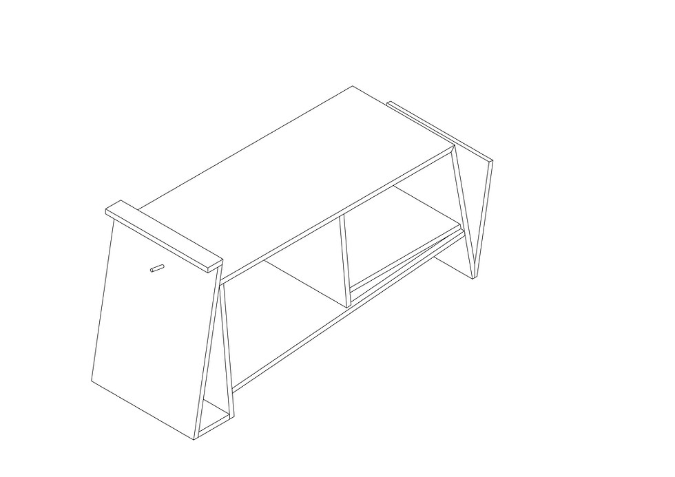 Thumbnail: #B.021ft-s | Baby Bureau + hifi shelf