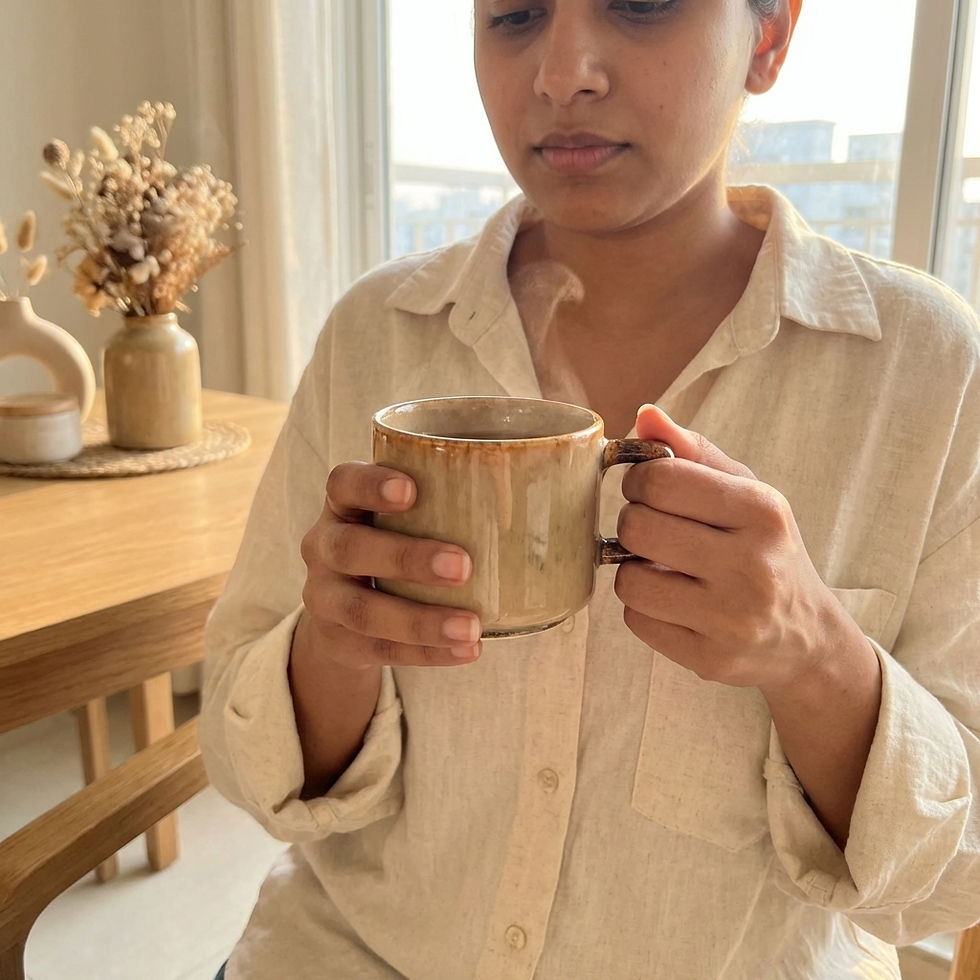 Thumbnail: Antique Brown Classic Tea Cup Set Of 6