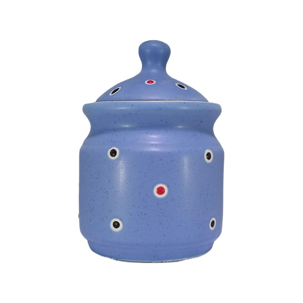 Blue Cylindrical Mini Jar With Colour Dot.jpg