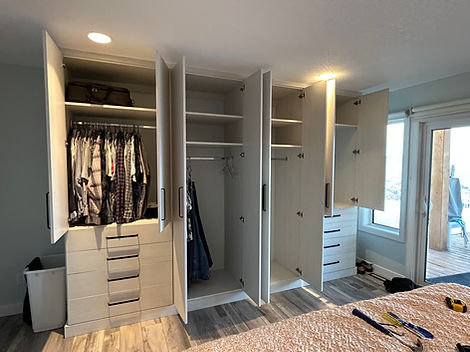 custom wardrobe with drawers