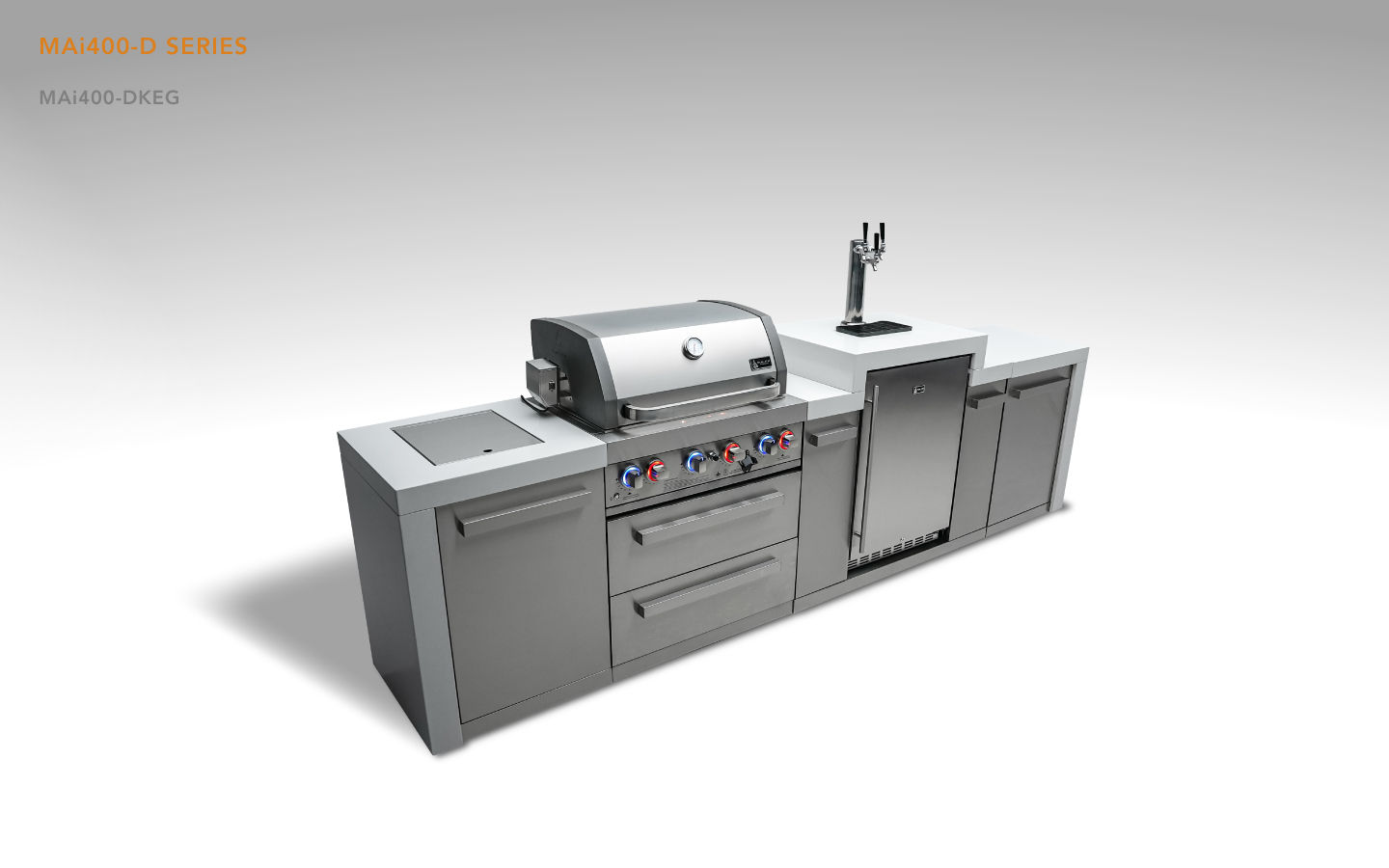 Grill with Kegerator