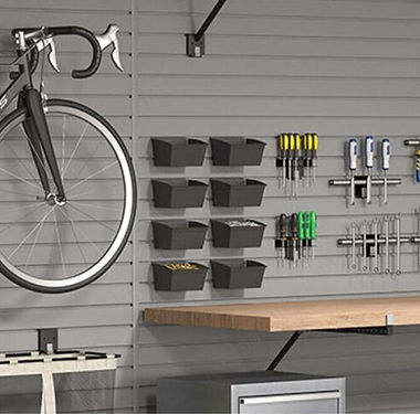 Slat-Wall Garage Storage and Organization