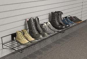 Garage Shoe Rack Slat-Wall