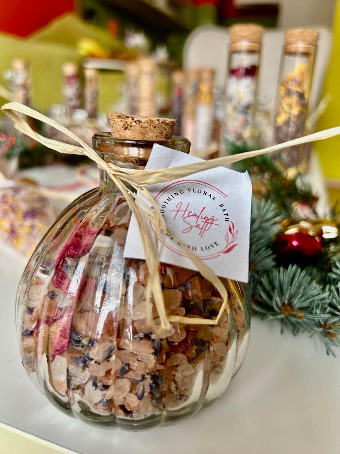 Rituální solná lázeň - VELKÁ DÓZA - RŮŽOVÁ - ČERVENÁ RŮŽE & LEVANDULE