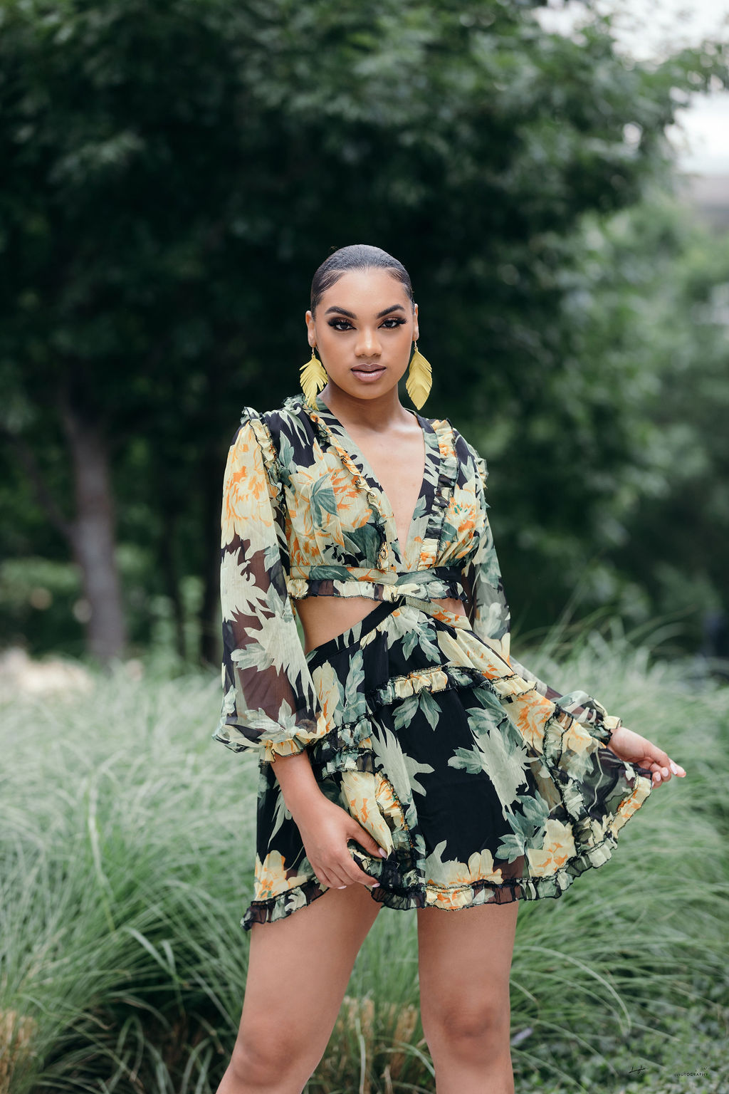 Parisian Floral Mini Dress