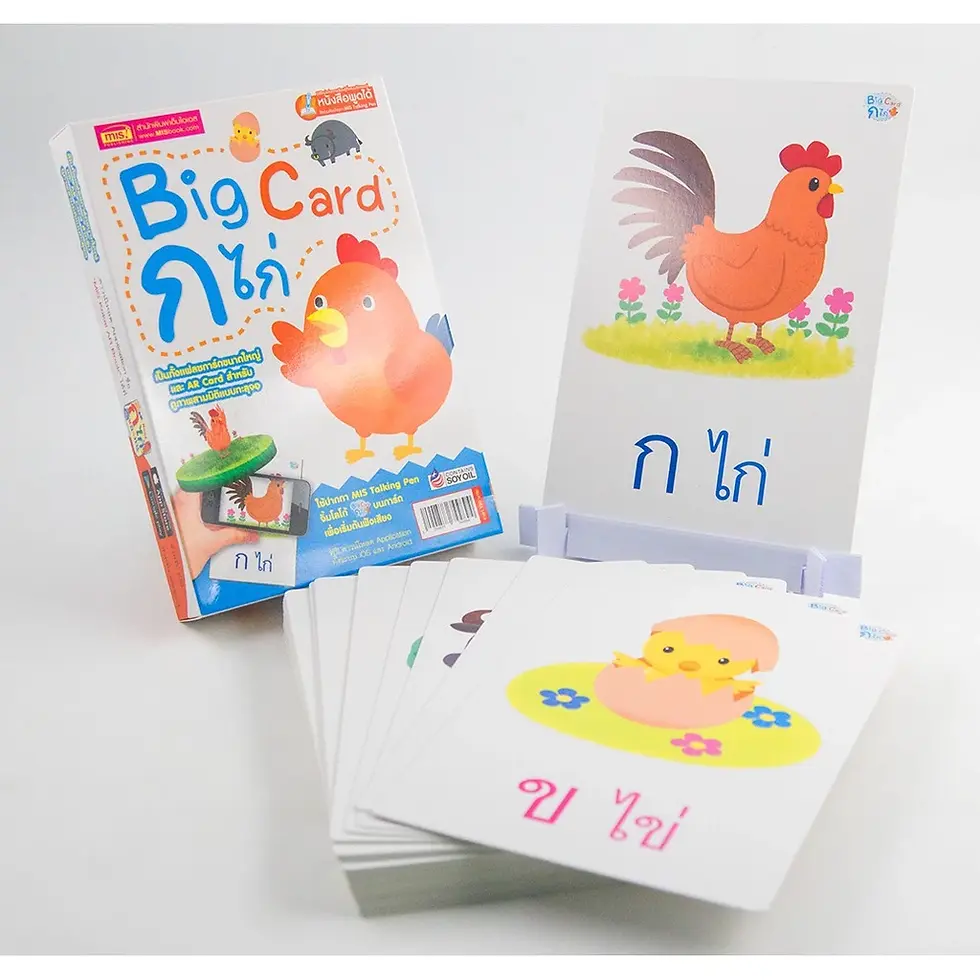 ภาพขนาดย่อ: บิ๊กการ์ด Big card การ์ดตัวอักษร🧡abc🧡กขค🧡123 (ซื้อแยกหมวดได้)