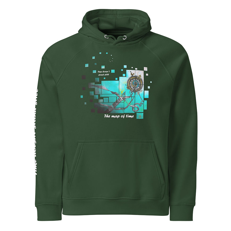 Thumbnail: Unisex hoodie - Map of time