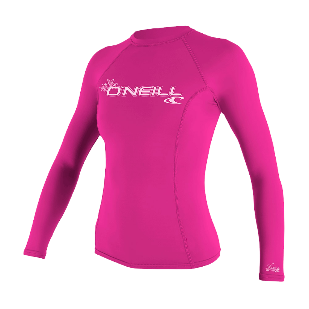 Oneill Women's Basic Skins 50+ Long Sleeve Sun Shirt Lycra