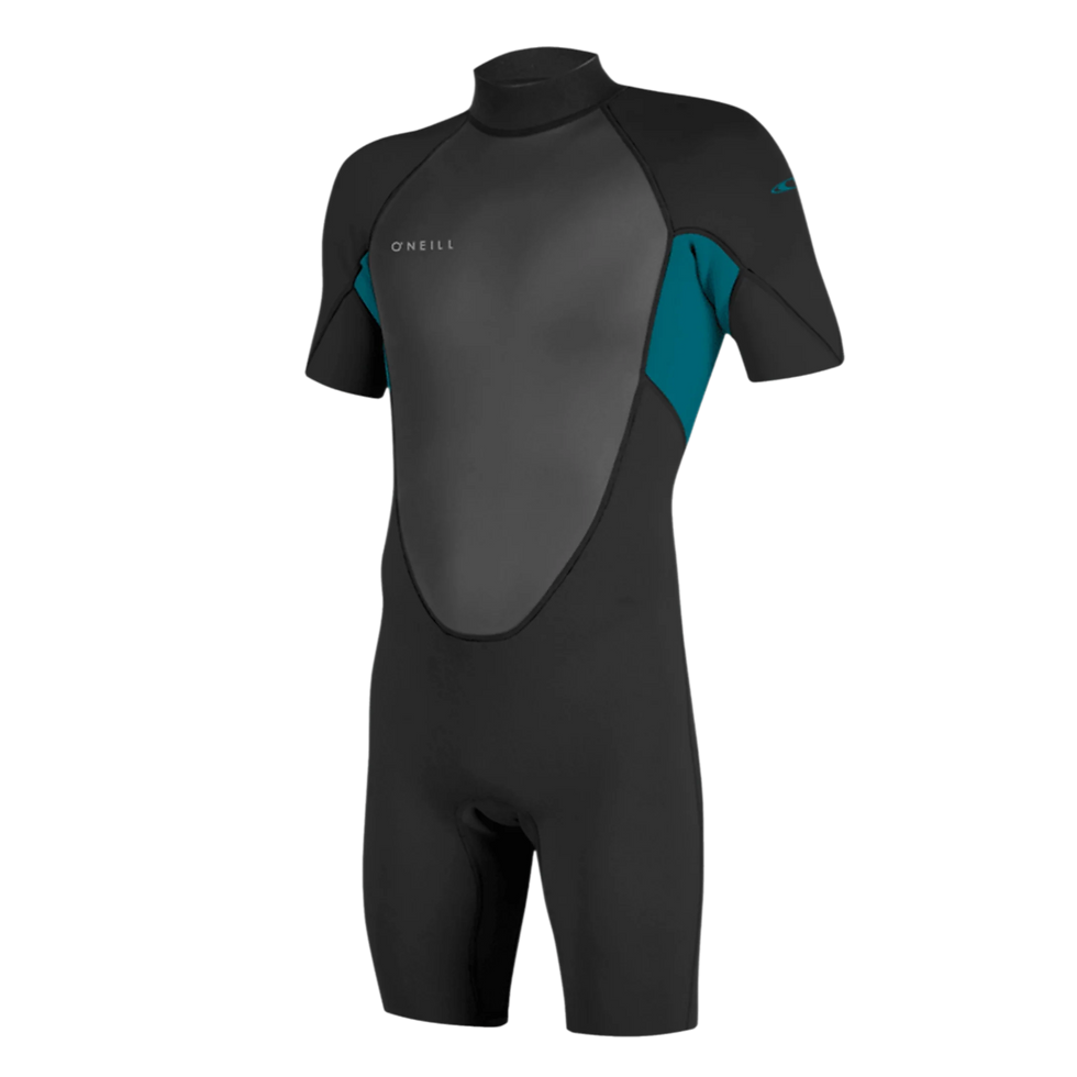 ONeill Reactor-2 2mm - Back Zip S/S Spring - Men Wetsuit - Black/Tide Pool