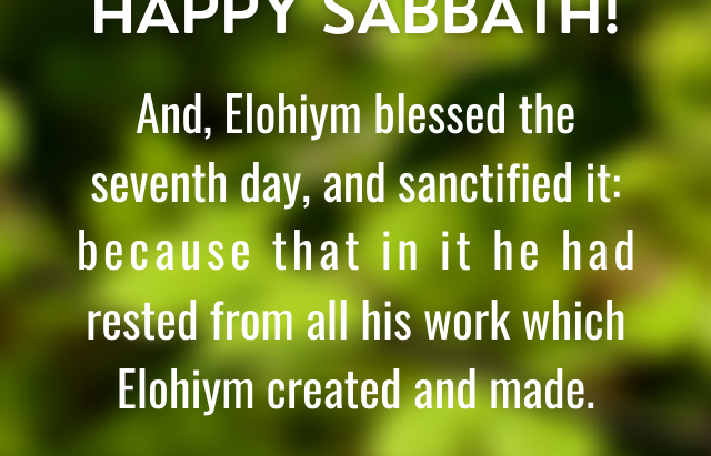 Happy Sabbath!