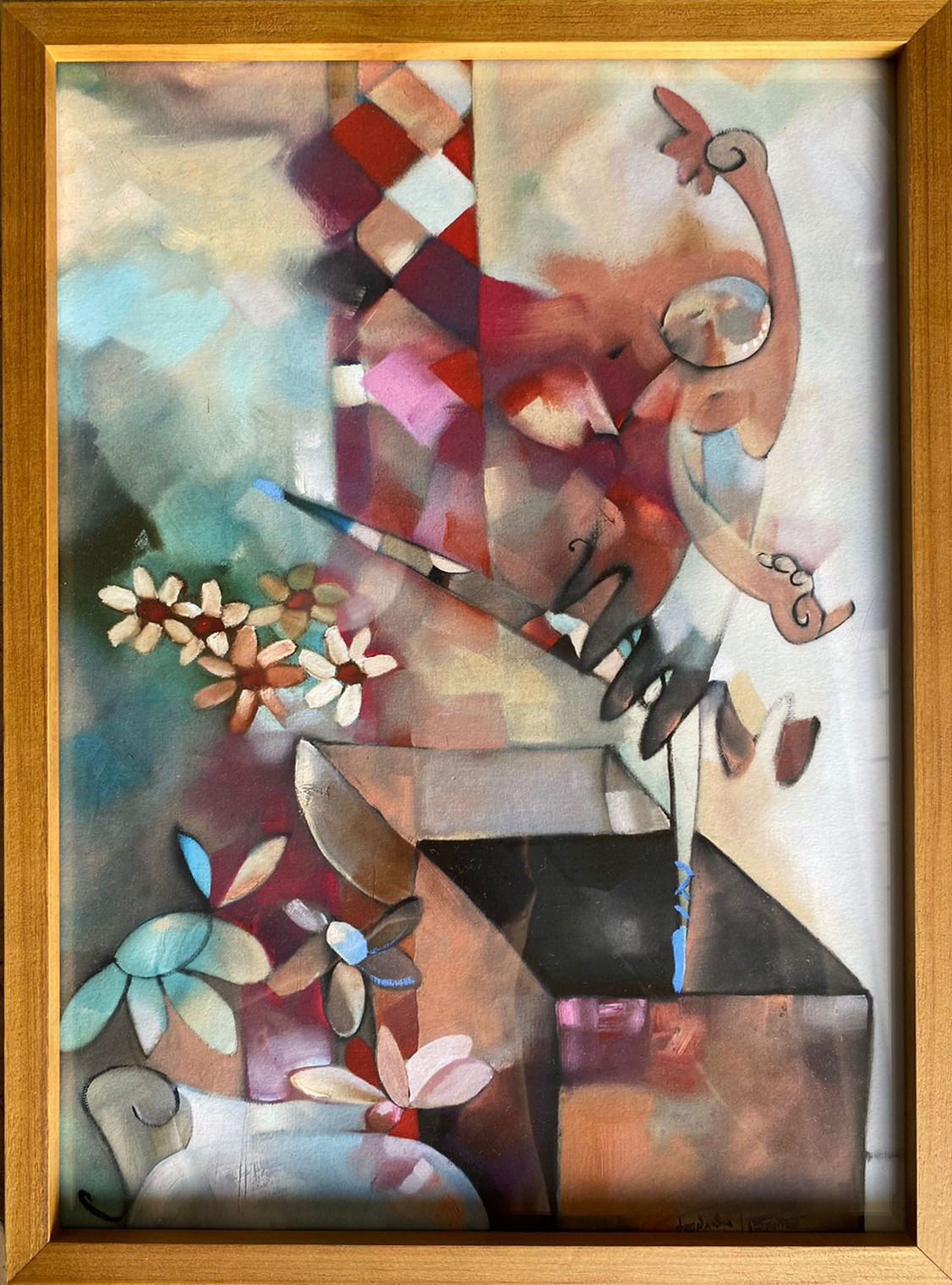 Bailarina - Reprodução Fine Art  A4 com moldura