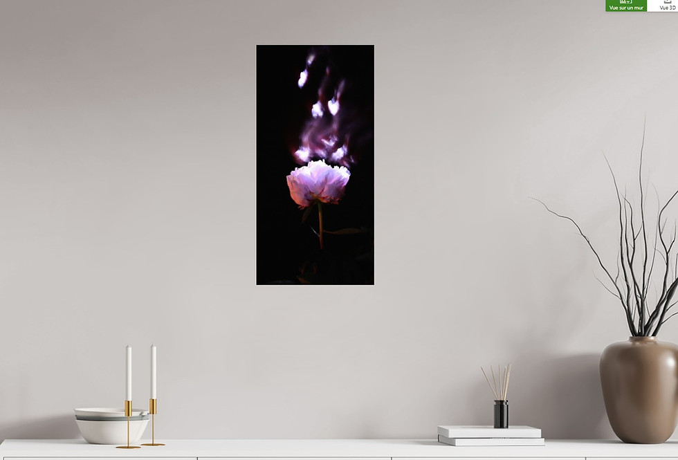 Miniature : Glowing bloom 1 metal print HD sur alu 34 x 70