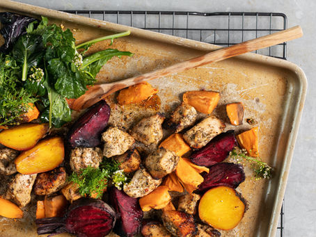 Frango oriental com batata-doce