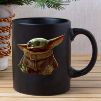 Baby Yoda Coffee Mug Black