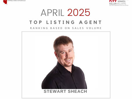 April 2025: Keller Williams Top Listing Agent - Stewart Sheach