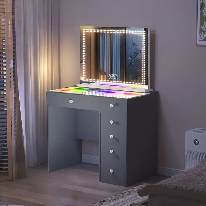 Thumbnail: Mini Diana Vanity Desk with DL Vanity Mirror