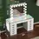 Thumbnail: Eva-RGB Vanity Desk Set with 13 Storage Drawers and 15 Bulbs Light Mirror（EVA(IV