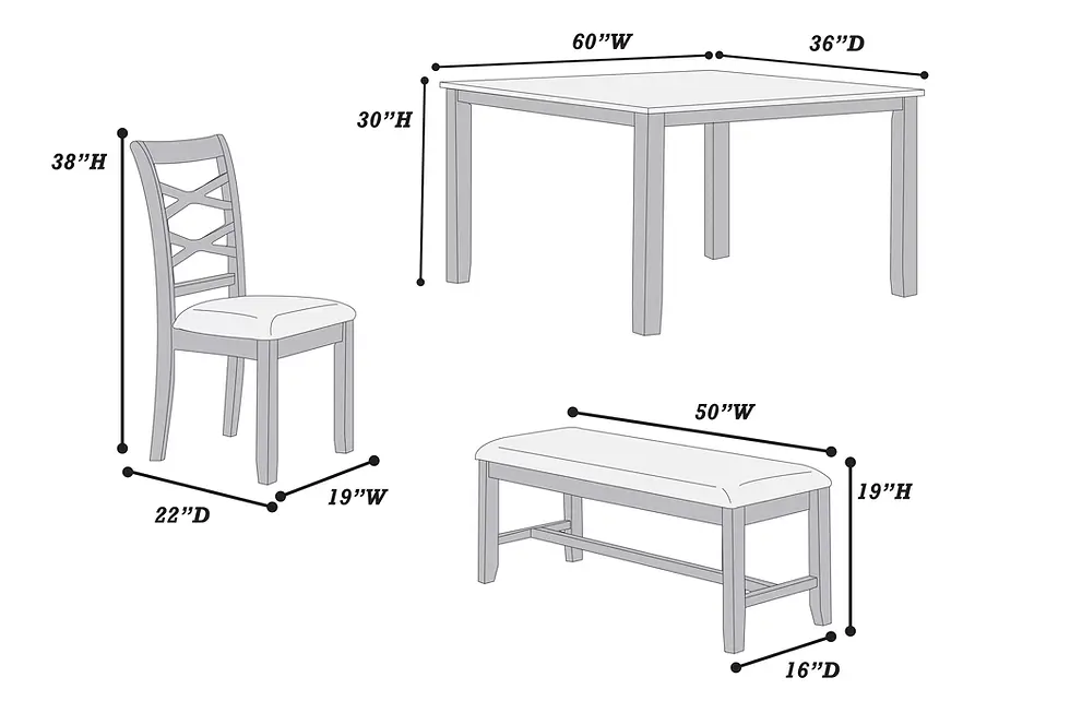 Thumbnail: F2623 6-Pcs Dining Set