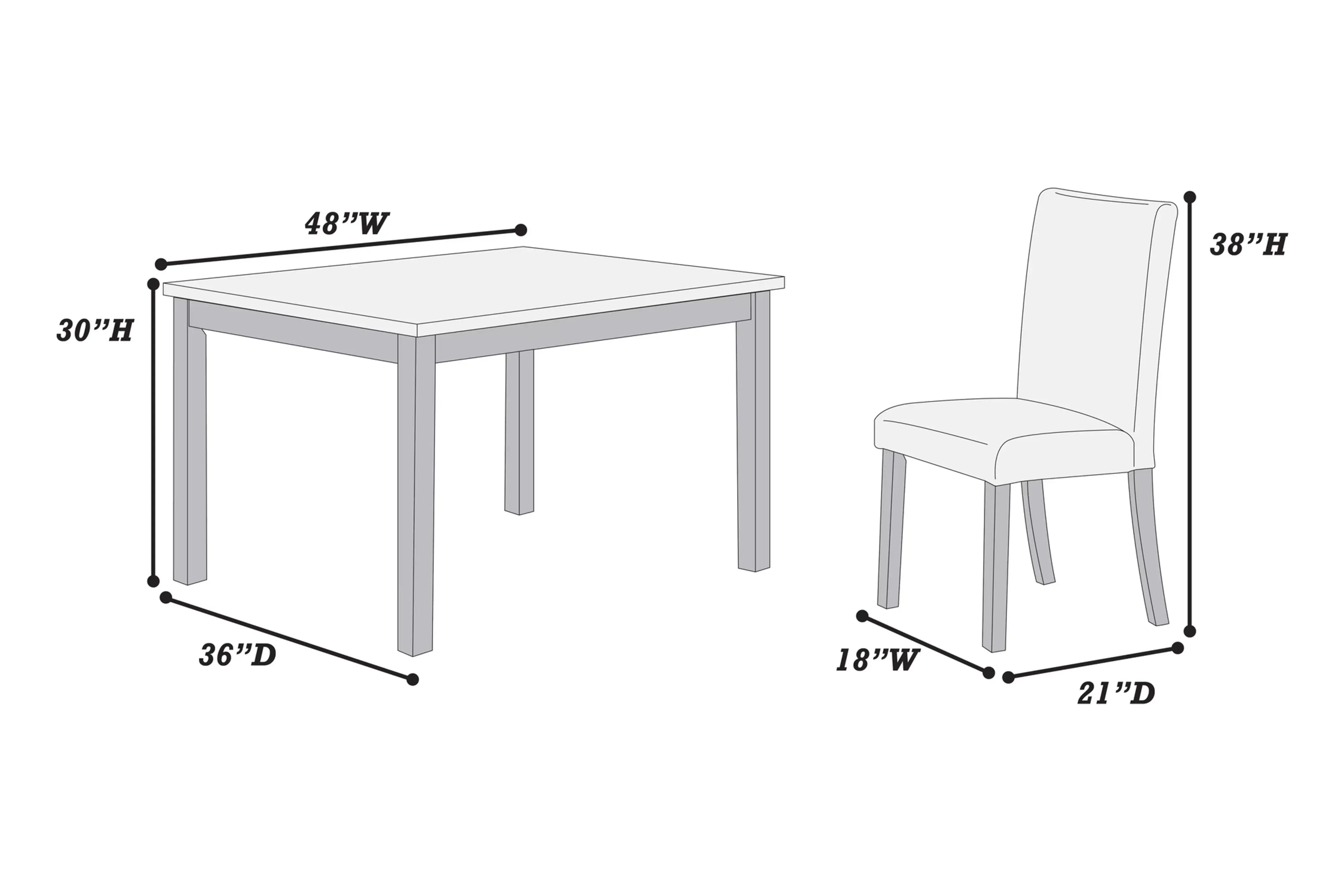 F2630 5-Piece Dining Set