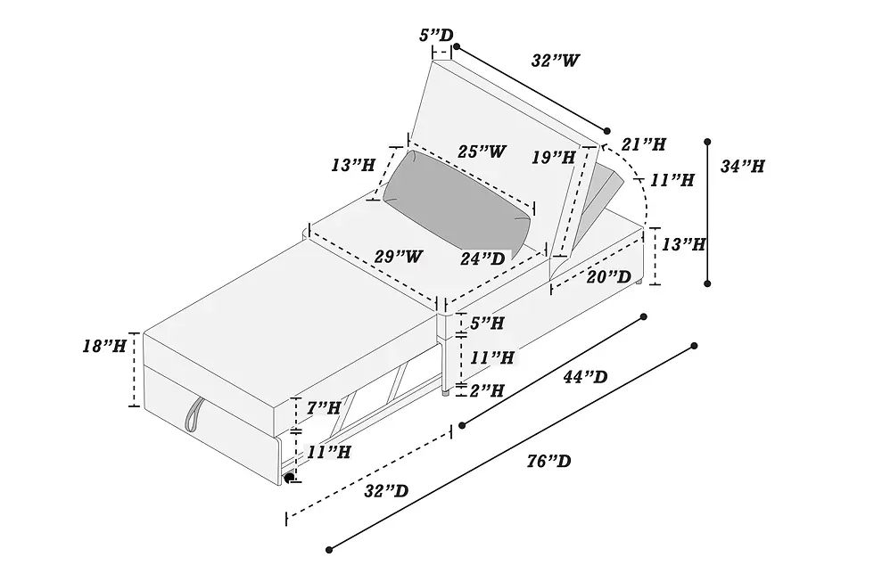 Thumbnail: F8545 Convertible Sofa