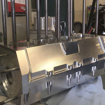 A custom set of billet casings for Top Fuel Motorcycle